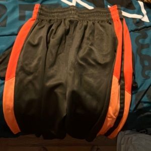 Nike Small Dri-Fit Dark Green Shorts with Orange Stripes